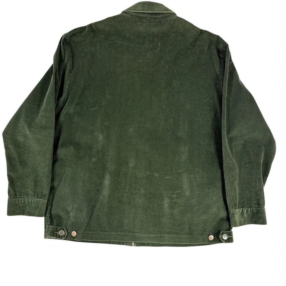 Vintage 90s Blunt Skateboarding Corduroy‎ Jacket Olive Green XL Made in USA